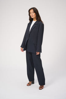 Oversized Suit (Navy Pinstripe) - Package Deal