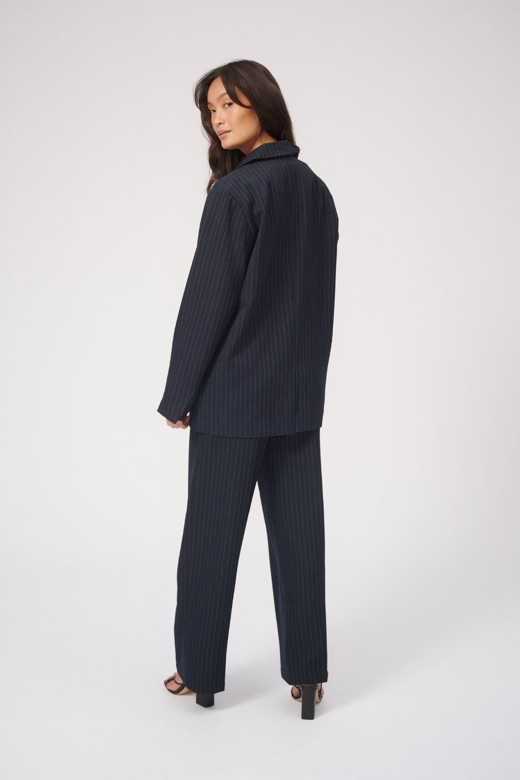 Oversized Suit (Navy Pinstripe) - Package Deal