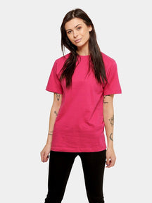 超大T恤 - 粉红色