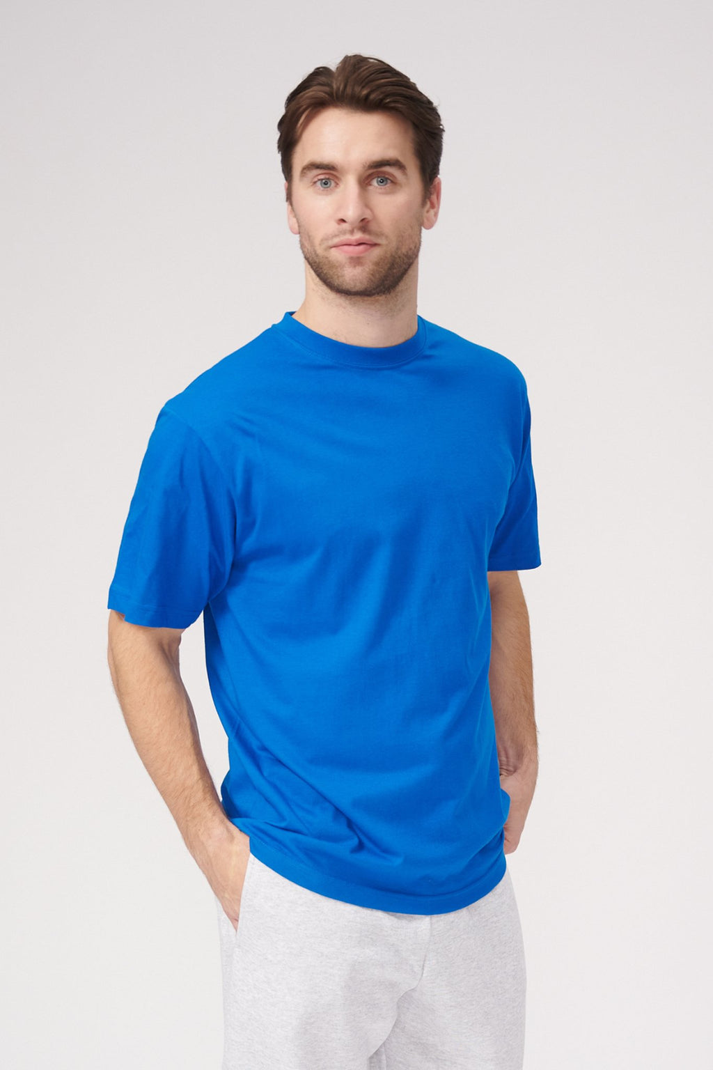 Nadrozmerné tričko - švédska modrá