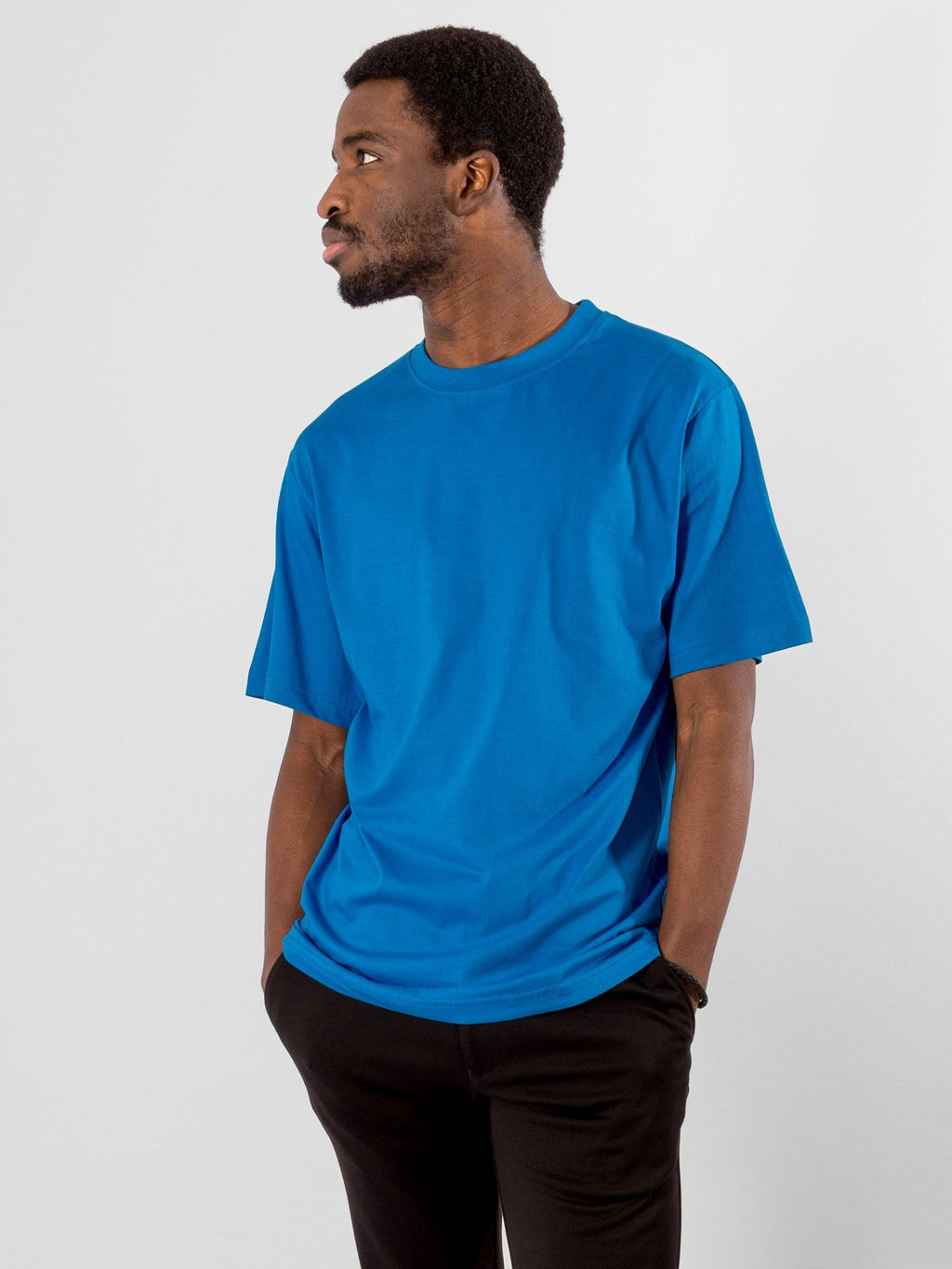 Nadmerné tričko - tyrkysová modrá