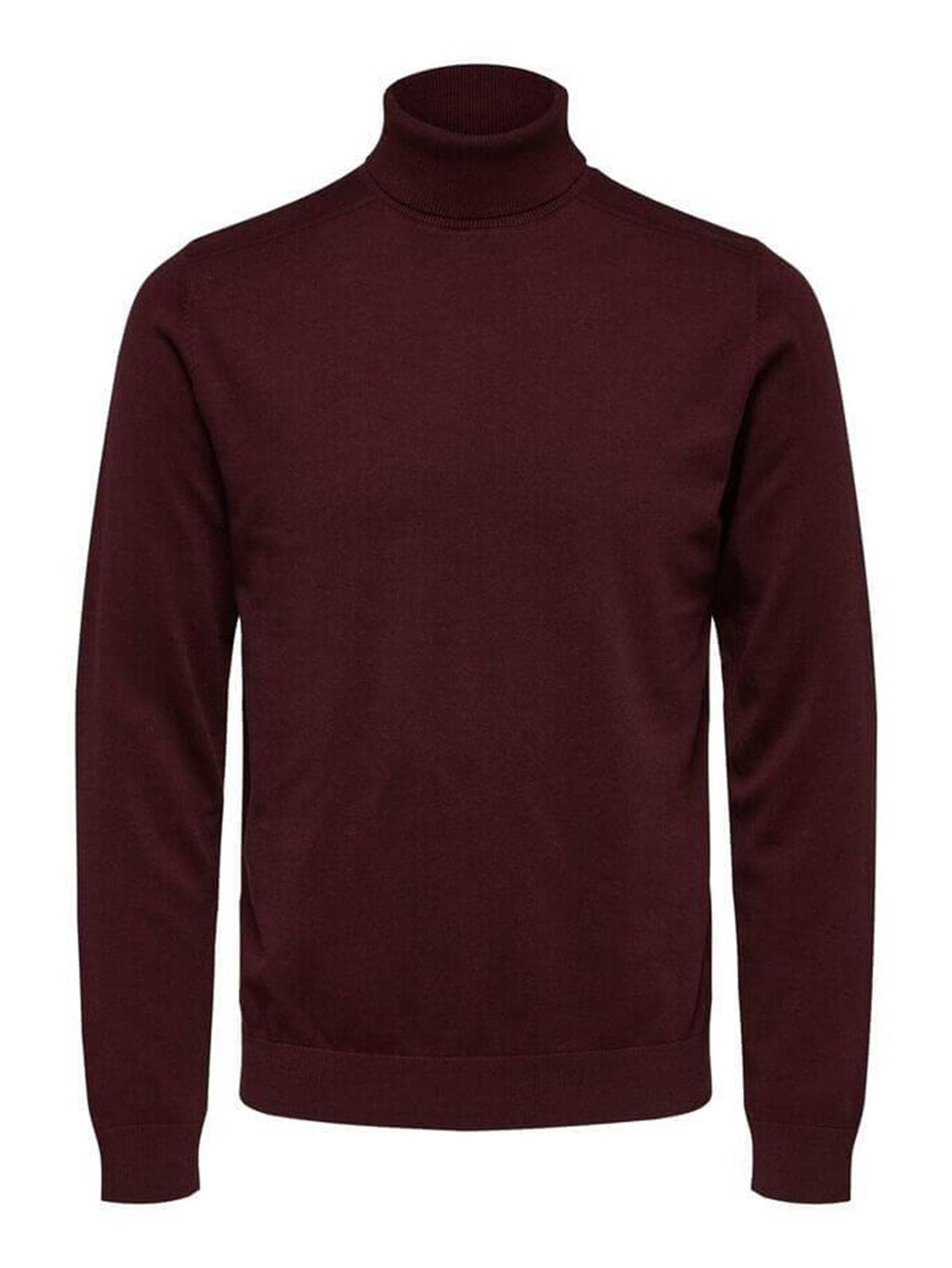 Pima cotton turtleneck sweater - Burgundy Red