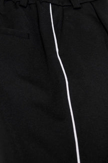 Poptrash裤子（儿童） - 黑色带白色条纹