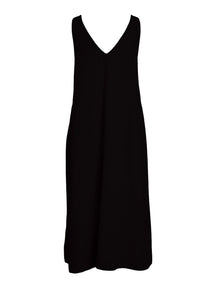 Prisilla V-Neck Midi Dress - Black