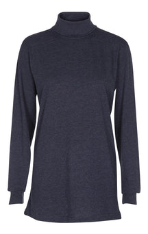 Roll collar sweater - Heather blue