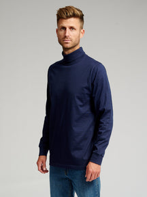 Roll collar sweater - Navy