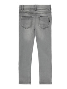Skinny Fit Džínsy v organickej bavlne - šedá džínsovina