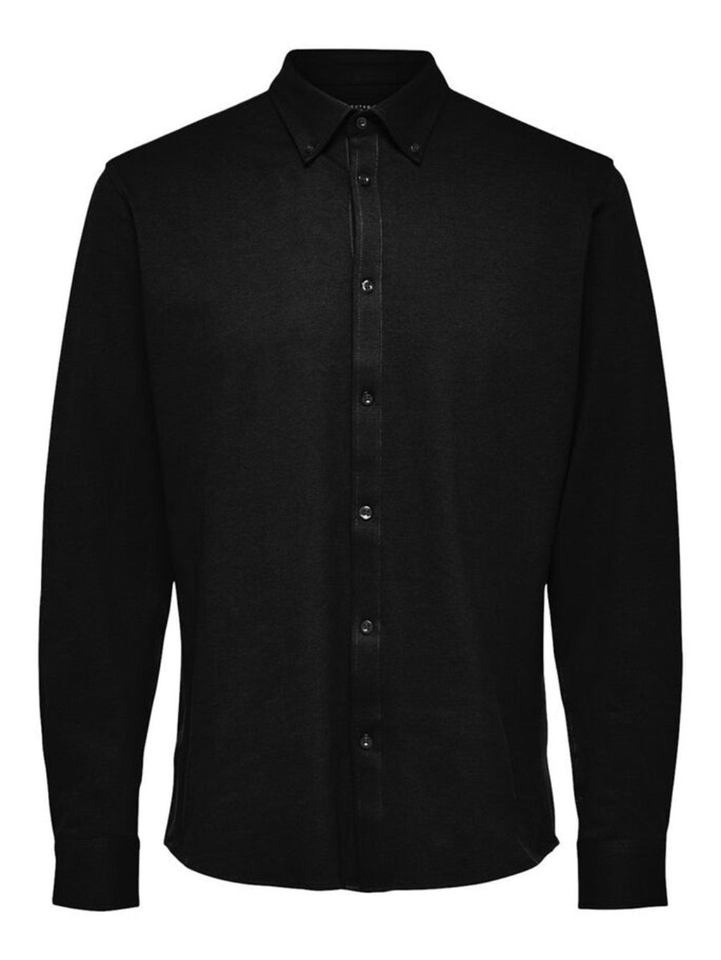 Slim Fit tričko v organickej bavlne - čierna