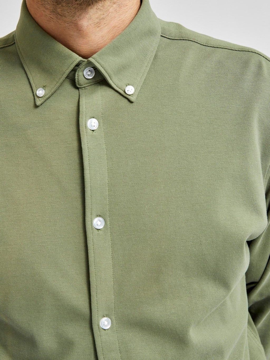 Slim košulja u organskom pamuku - zelena