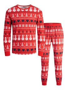 Snježna pahuljica juniorska pidžama - crvena