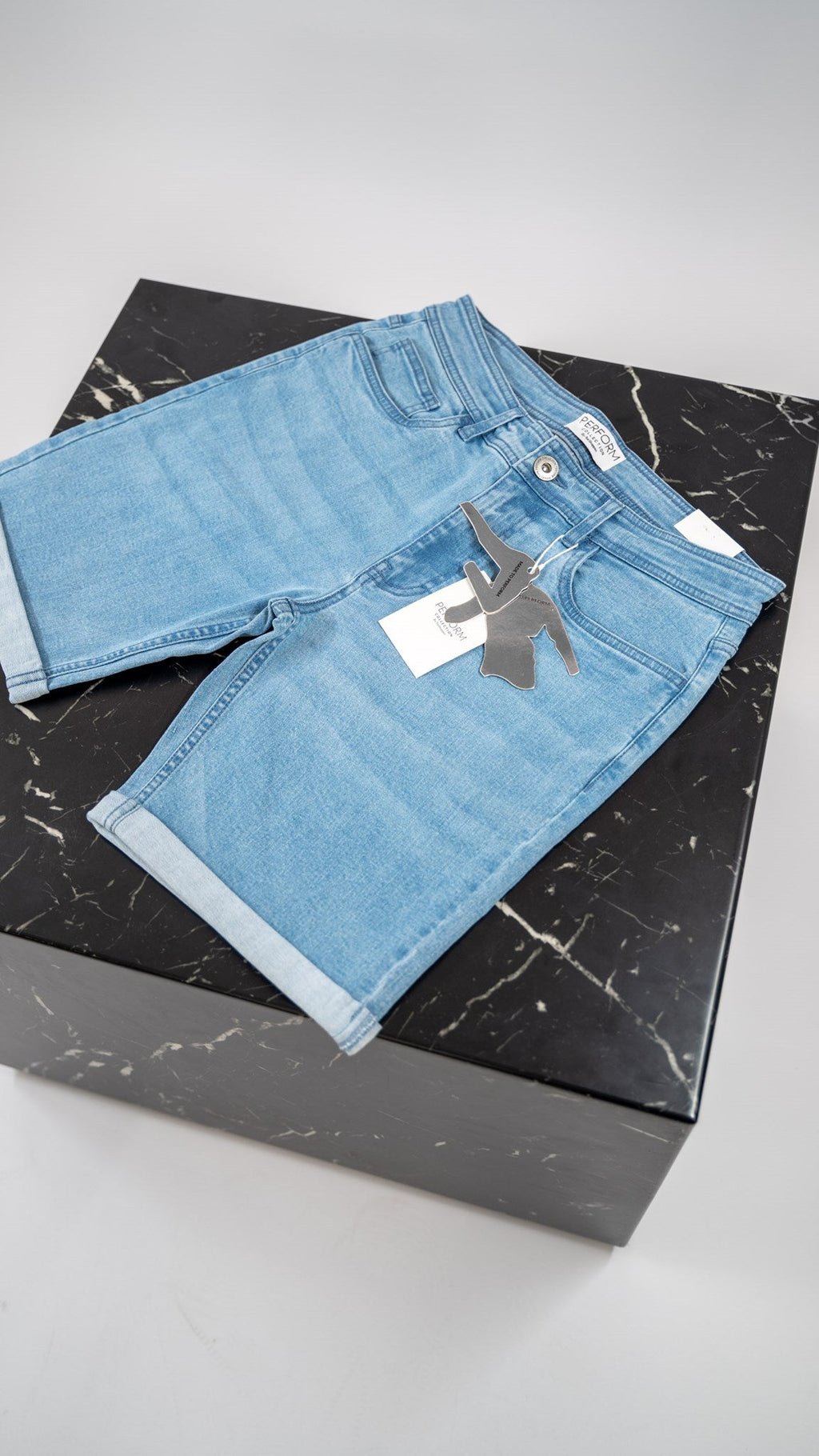 The Original Performance Denim Shorts - Light Blue