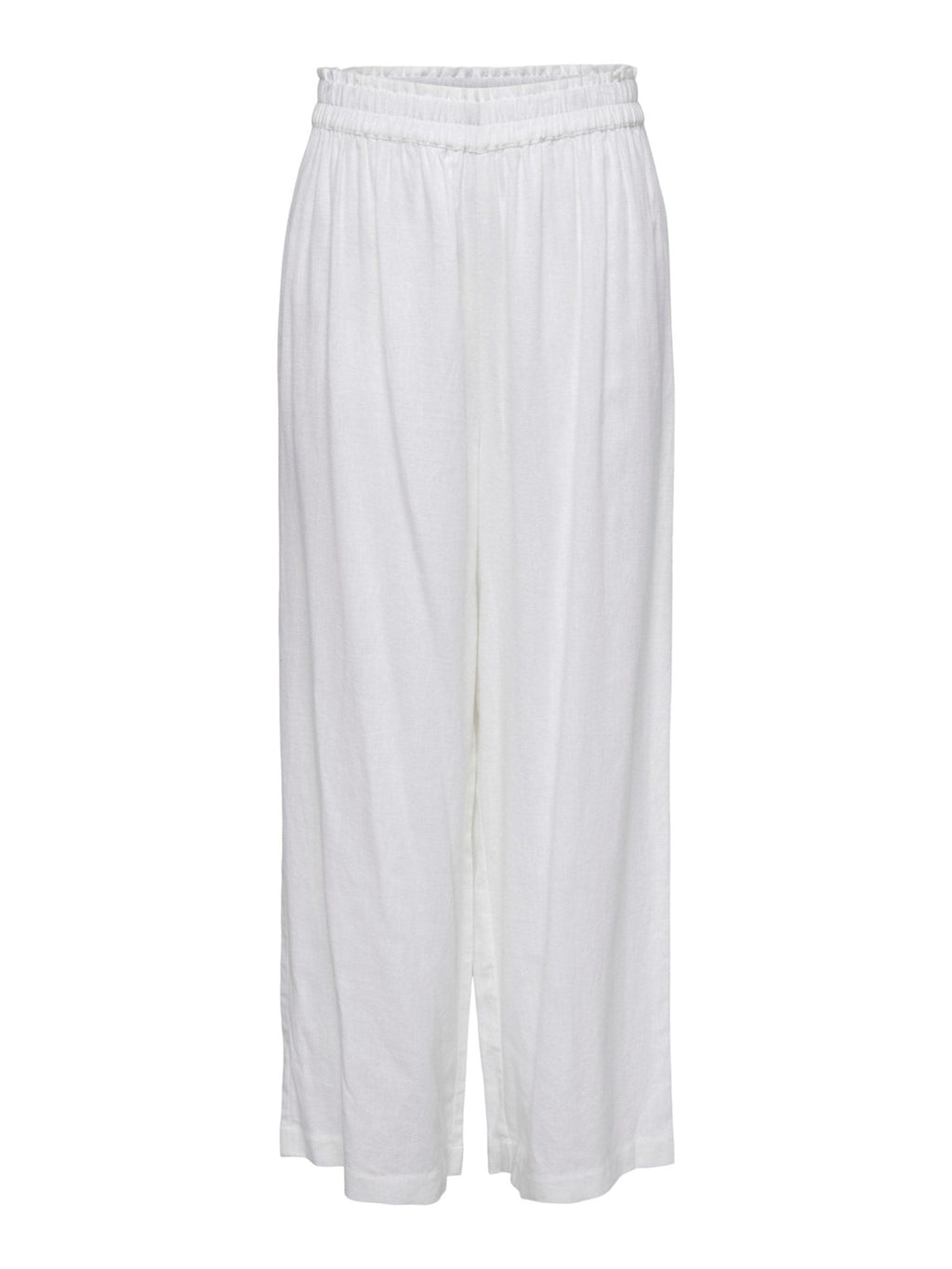东京亚麻裤 - 明亮的白色