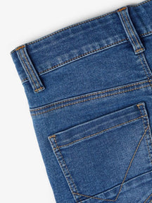 X -Slim Fit牛仔裤 - 中型蓝色牛仔布
